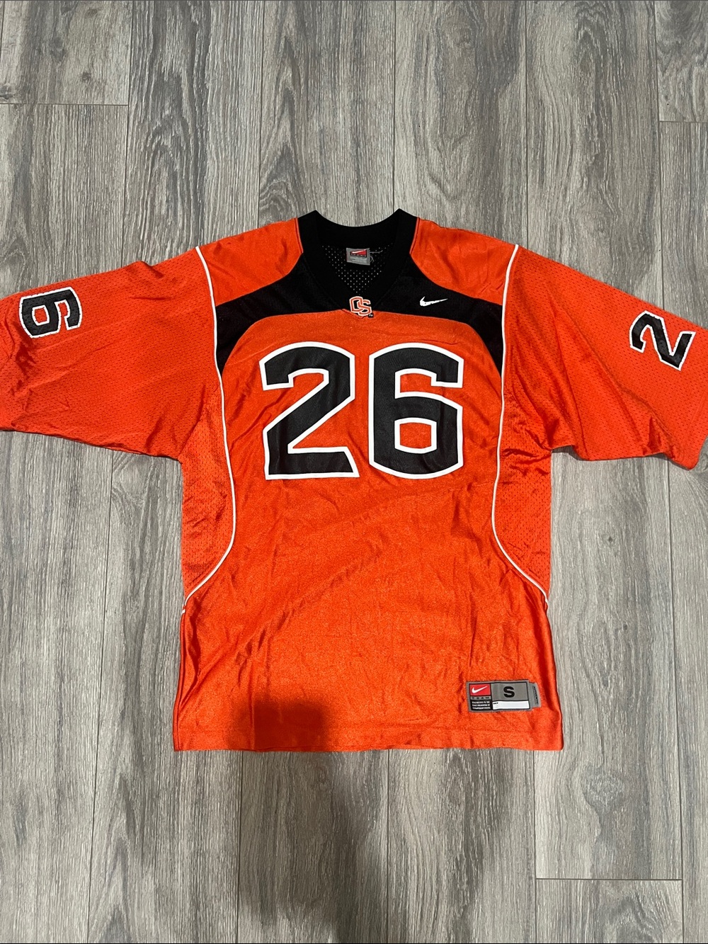 Nike Orange and Black #26 Men's Football Jersey Oregon state beavers